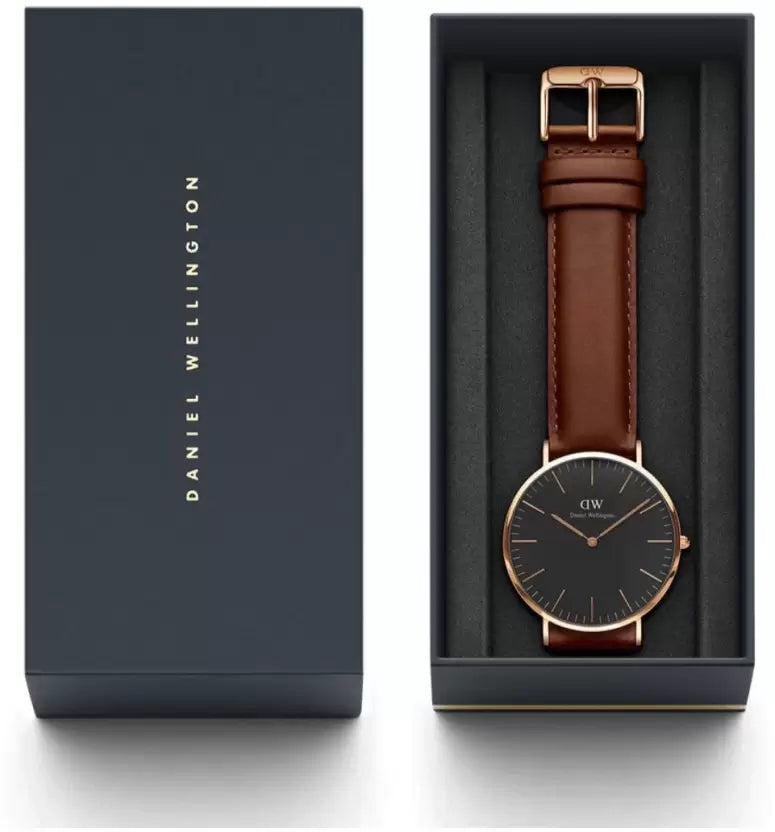 DANIEL WELLINGTON  Classic ST Mawes Black color Round - 40 mm diameter Analog Watch