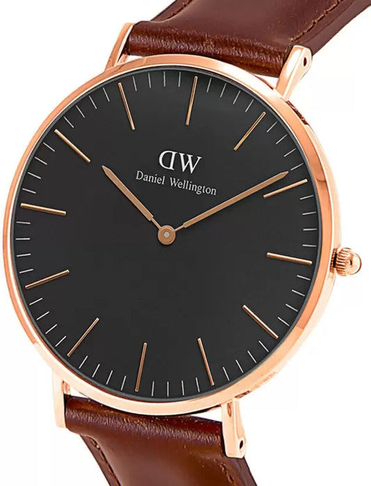 DANIEL WELLINGTON  Classic ST Mawes Black color Round - 40 mm diameter Analog Watch