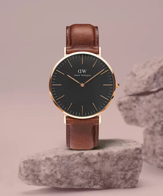 DANIEL WELLINGTON  Classic ST Mawes Black color Round - 40 mm diameter Analog Watch